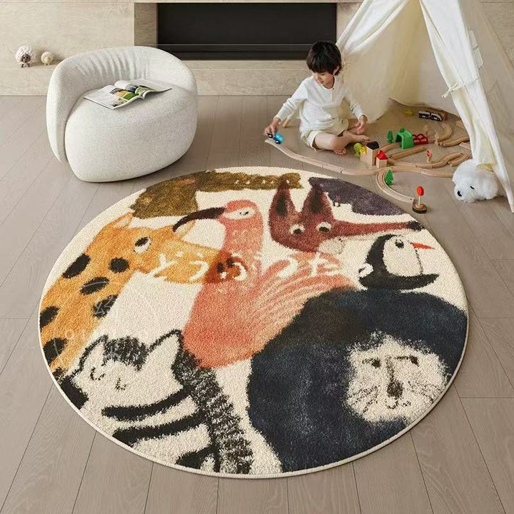 Cartoon-Themed Pluche Vloerkleed voor Hu décor