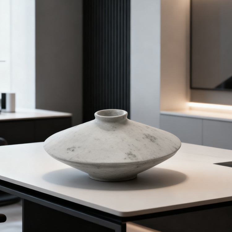 Elegante Marmeren Decoratieve Vaas