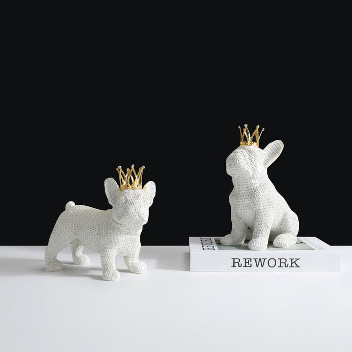 Decoratieve Hondenfiguur met Kroon