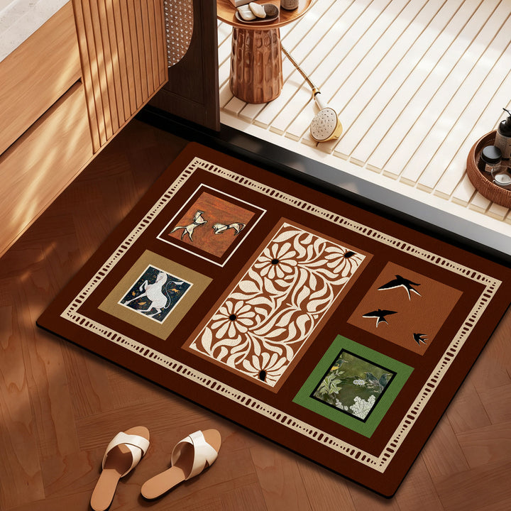 Decoratieve Vogel-Thema Vloerkleed