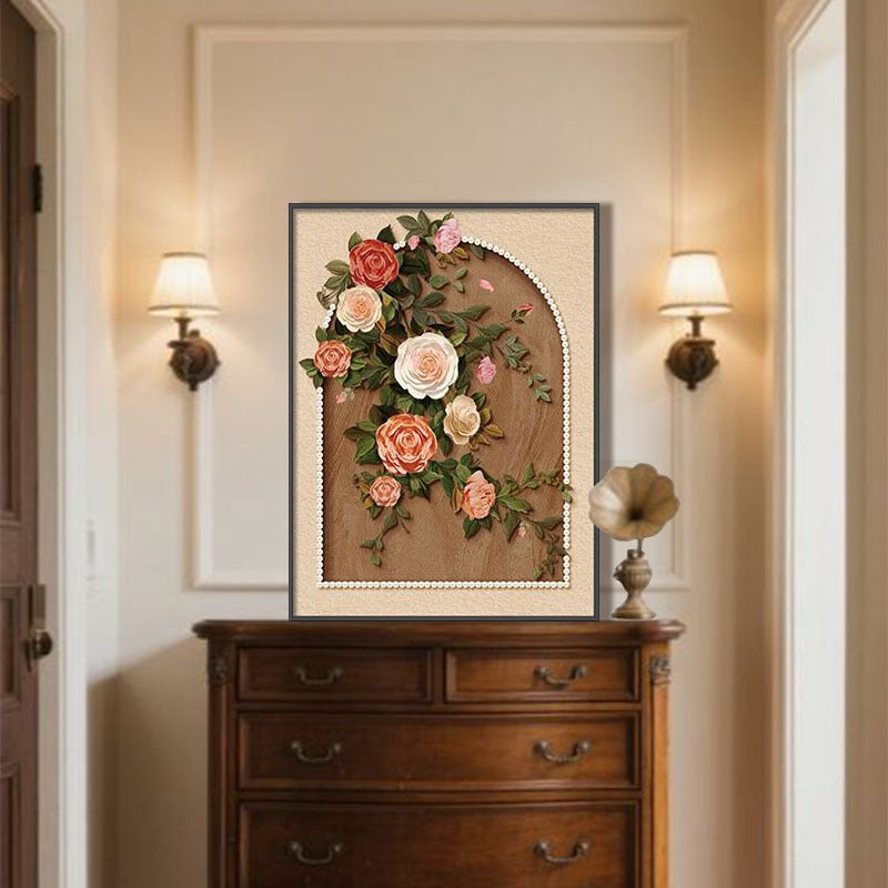 Bloemrijke Muurkunst Afdruk