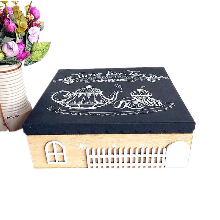 Decoratieve Houten Thee Opslagdoos