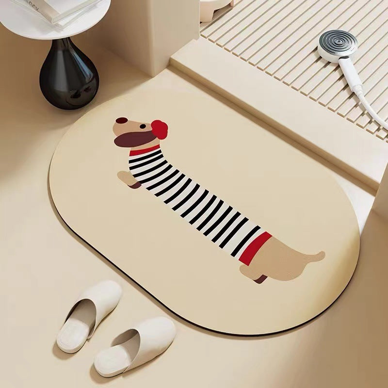 Artistieke Kat-Thema Gebiedsmat voor Woondecoratie