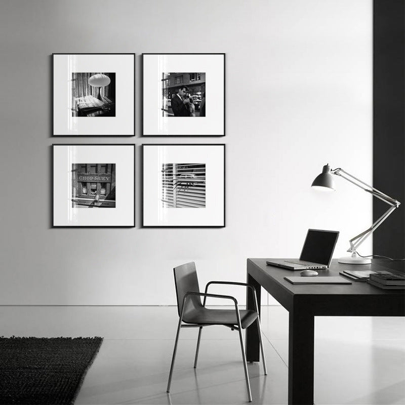 Gekaderde Monochrome Kunstafdruk