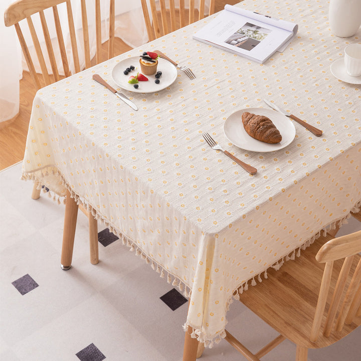 Decoratieve Bloemige Tassel Tafelkleed
