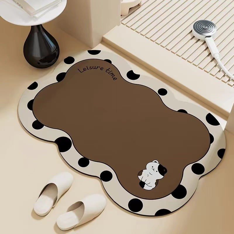 Artistieke Kat-Thema Gebiedsmat voor Woondecoratie