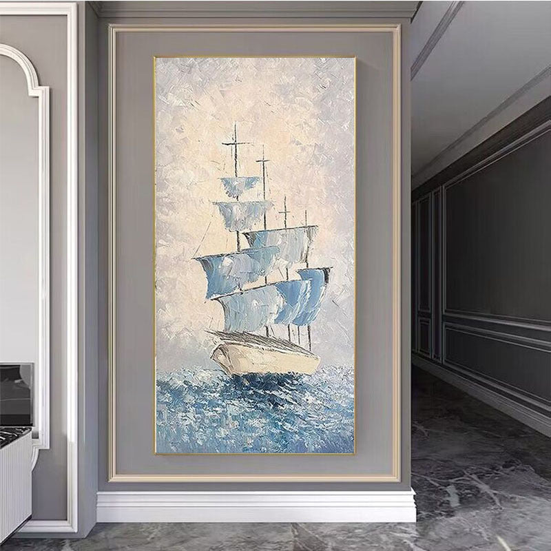 Maritiem Thema Textuur Canvas Kunstwerk