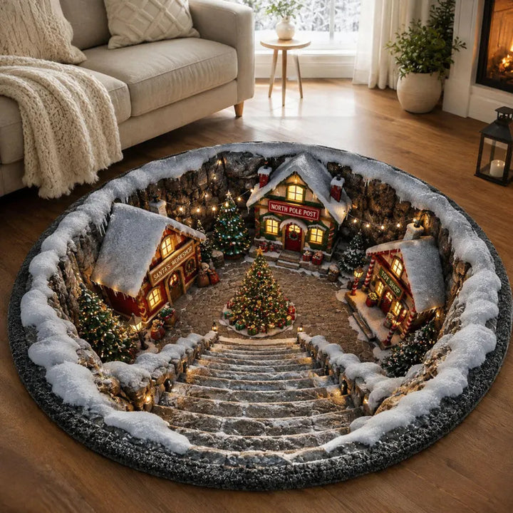 Kerstdorp Draaimolen Tapijt