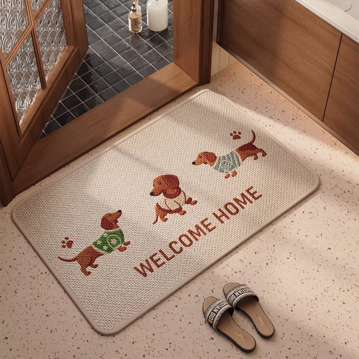 Welkomstmat met Schattig Hondenontwerp