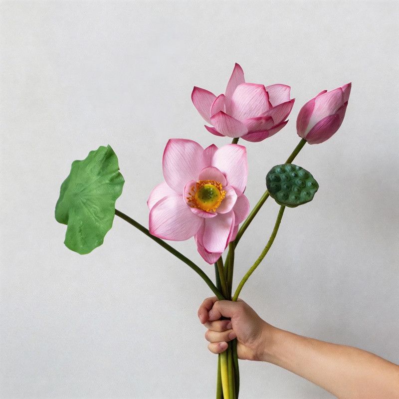 Realistische Lotus Bloem Arrangement