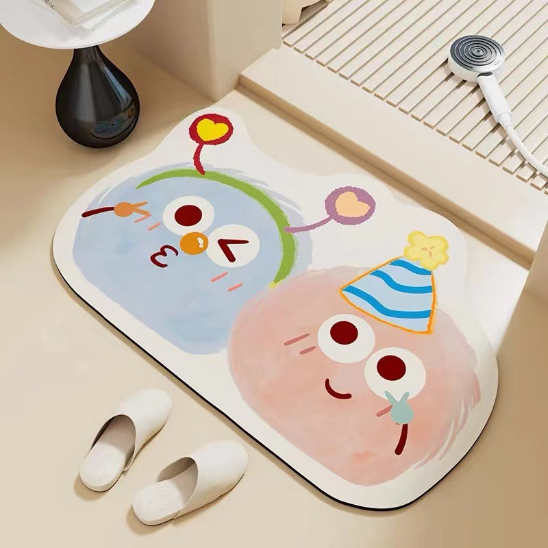 Artistieke Kat-Thema Gebiedsmat voor Woondecoratie