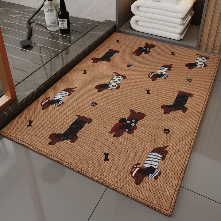 Schattige Honden-Thema Antislip Badmat