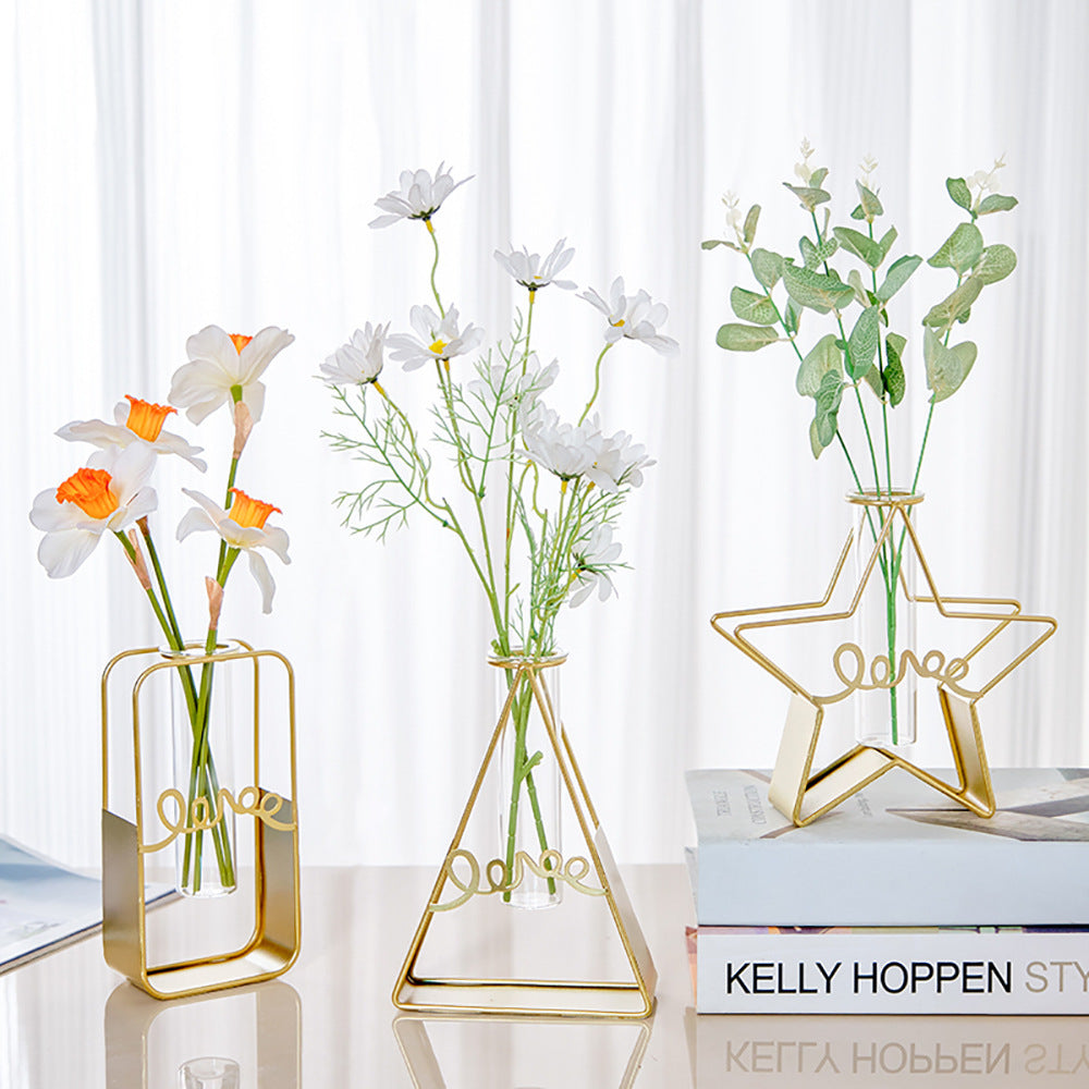 Decoratieve Hartvormige Glazen Vaas Stand