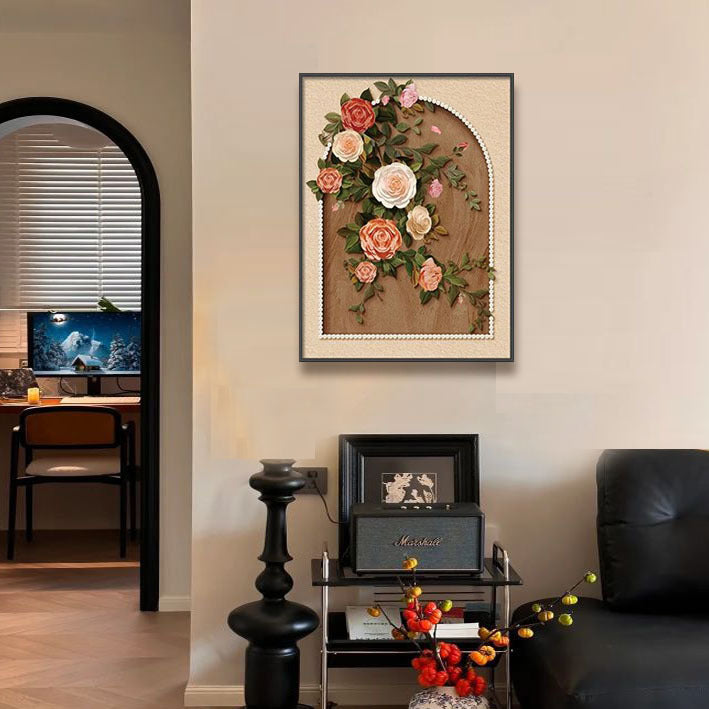 Bloemrijke Muurkunst Afdruk