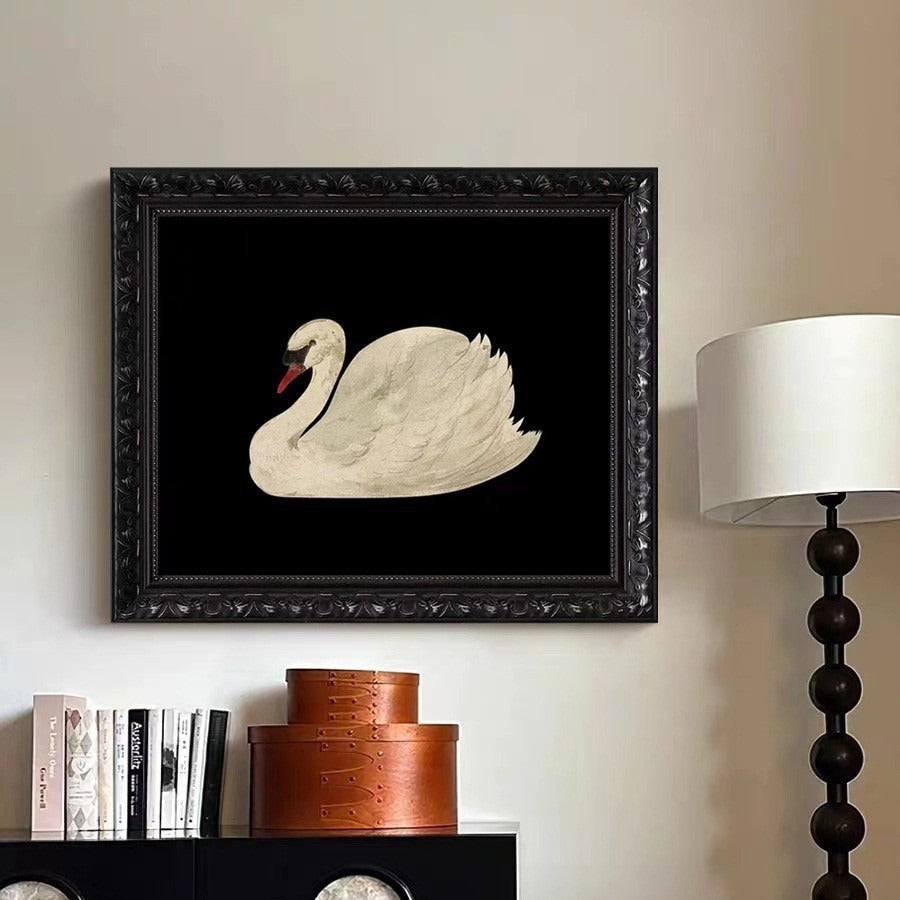 Ingedeeld Artistiek Zwaan Muurdecor