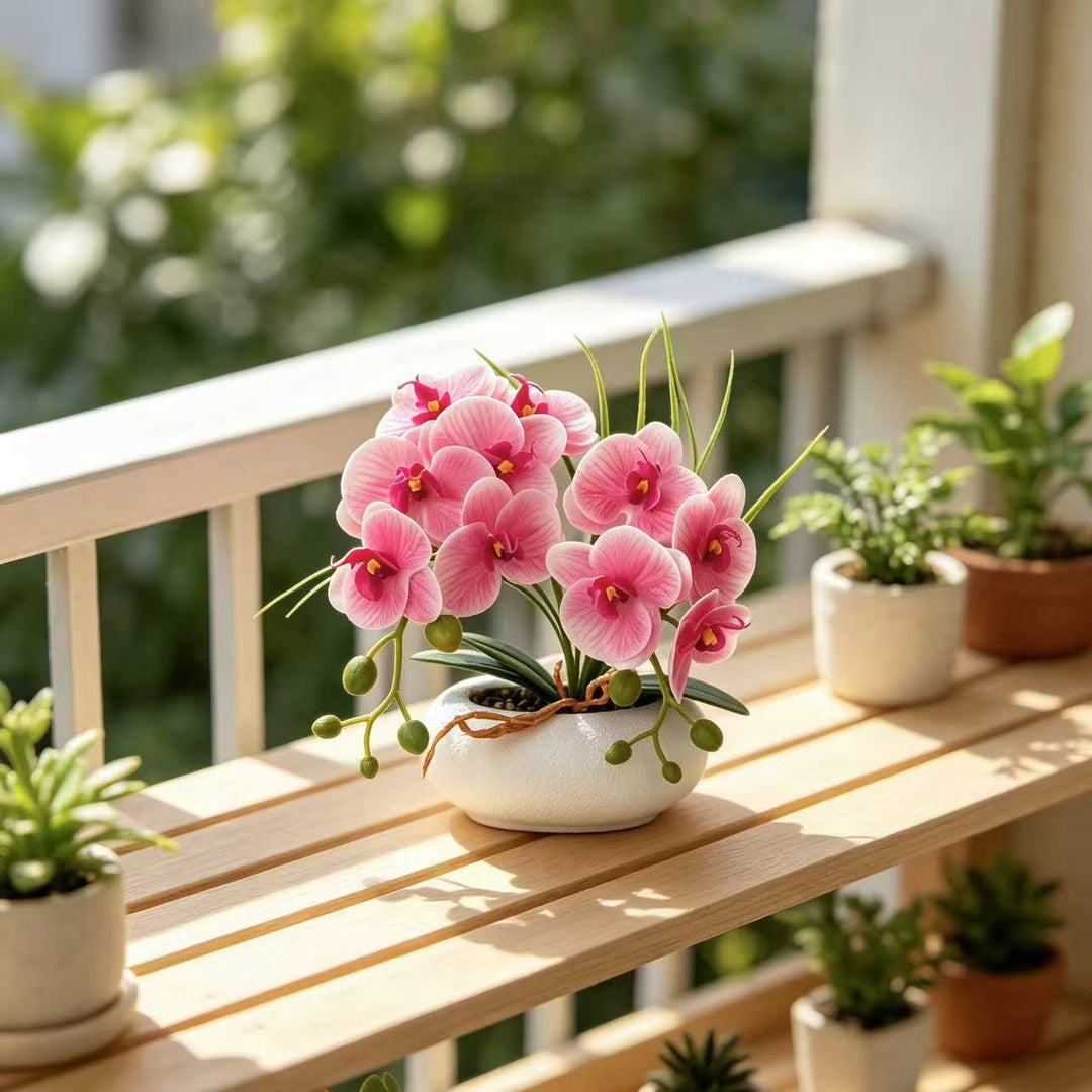 Levensechte Orchidee Bloemboeket Arrangeren
