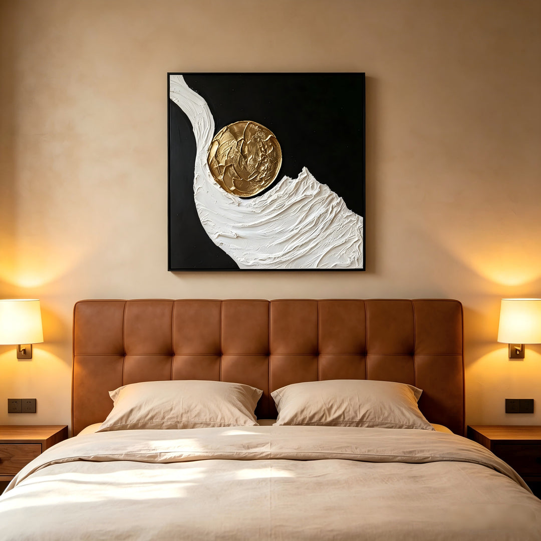 Abstract Textured Wandkunst voor Moderne Huizen