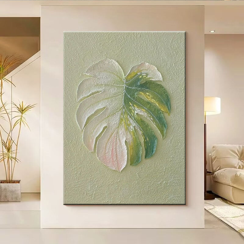 Textured Botanische Blad Wanddecoratie