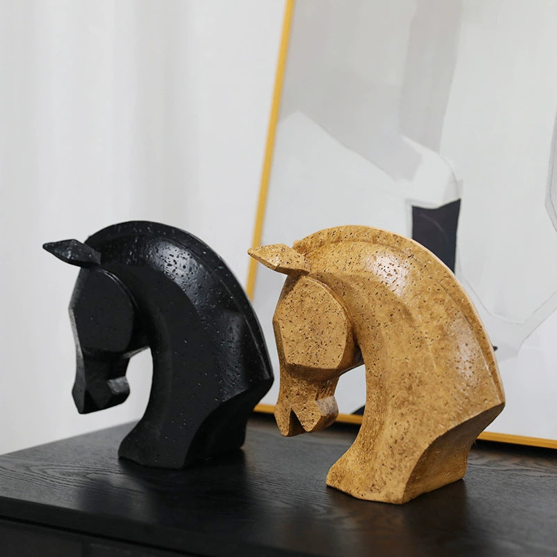 Abstracte Paardenhoofd Sculptuur