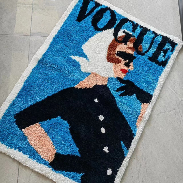 Vogue-geïnspireerd Artistiek Pluche Vloerkleed
