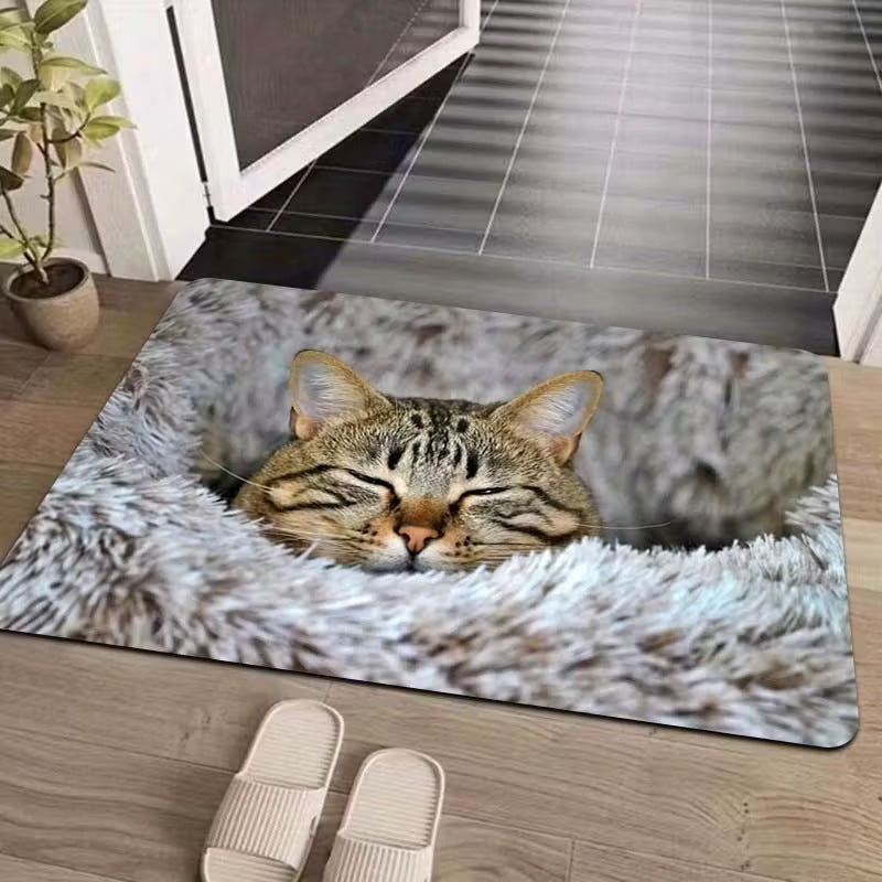 Decoratieve Kat-Thema Deurmat