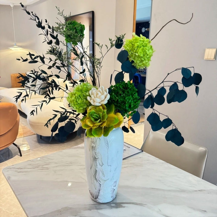 Levensechte Succulent en Bloem Arrangement