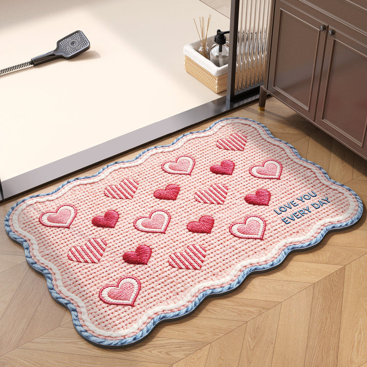 Decoratieve Hart-Thema Badmat