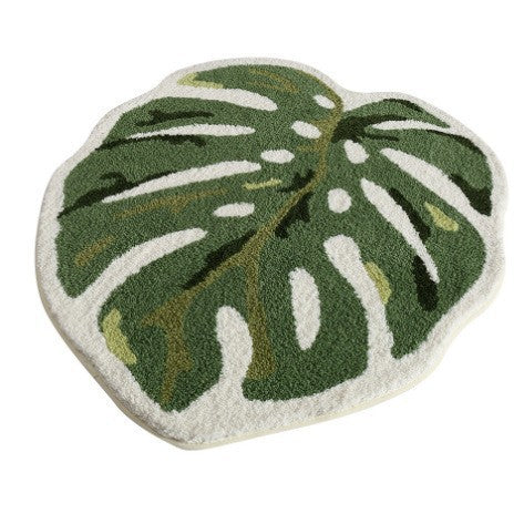 Monstera Blad Vormig Tapijt