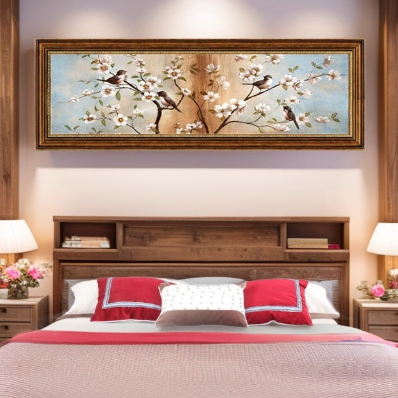 Elegante Bloemrijke Canvas Muurkunst