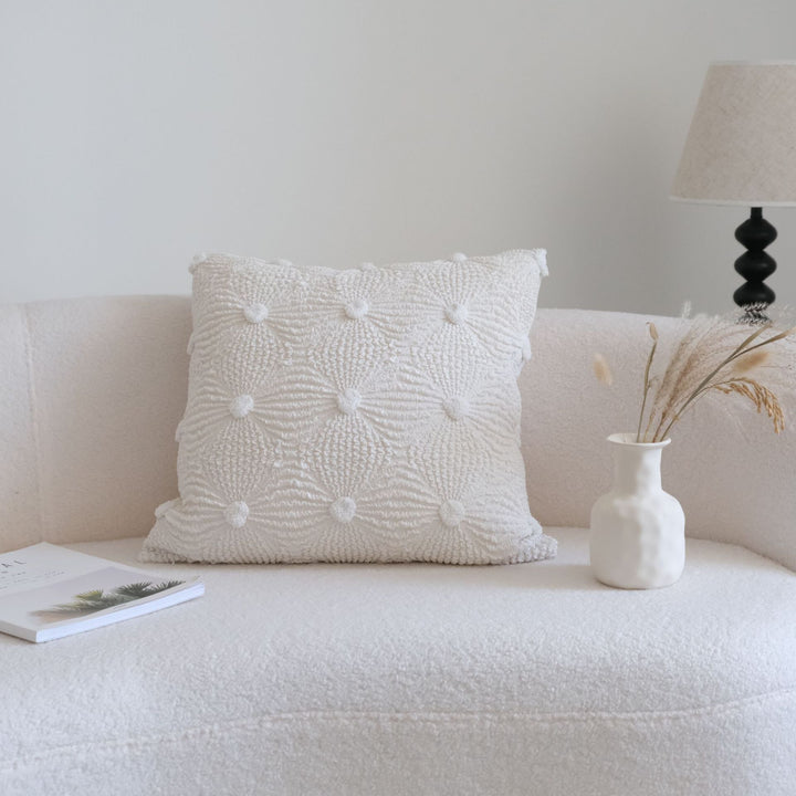 Gezellige Textuur Kussen voor Thuis Decor Weergave