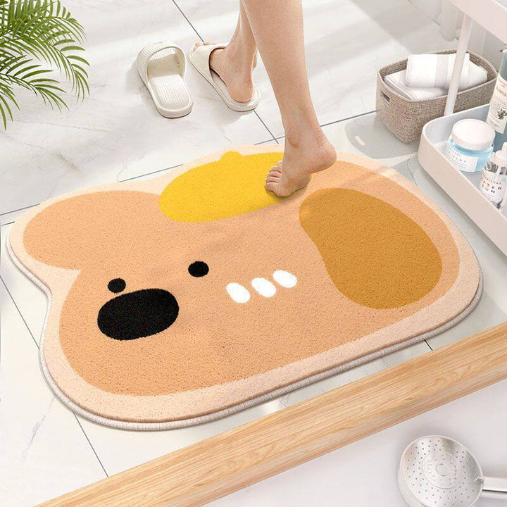 Pluche Smiley Face Badmat