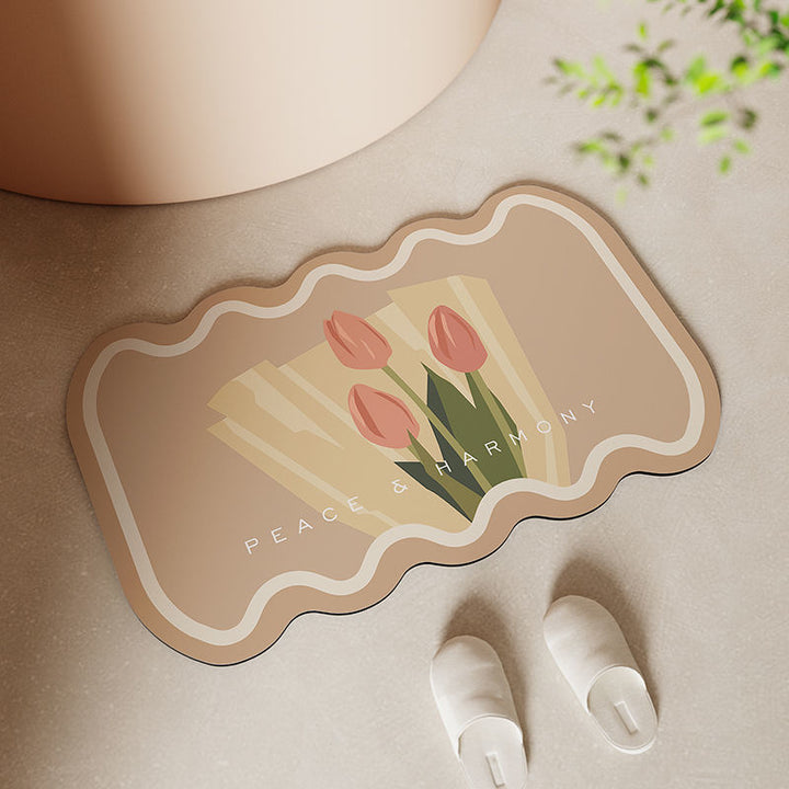 Bloemrijke Decoratieve Gebiedsmat voor Huisdecoratie