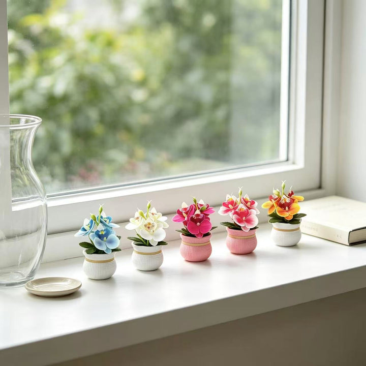 Decoratieve Potted Orchidee Arrangement voor Huishouddecoratie