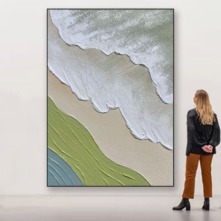 Gestructureerde Kust Abstract Canvas Kunstwerk