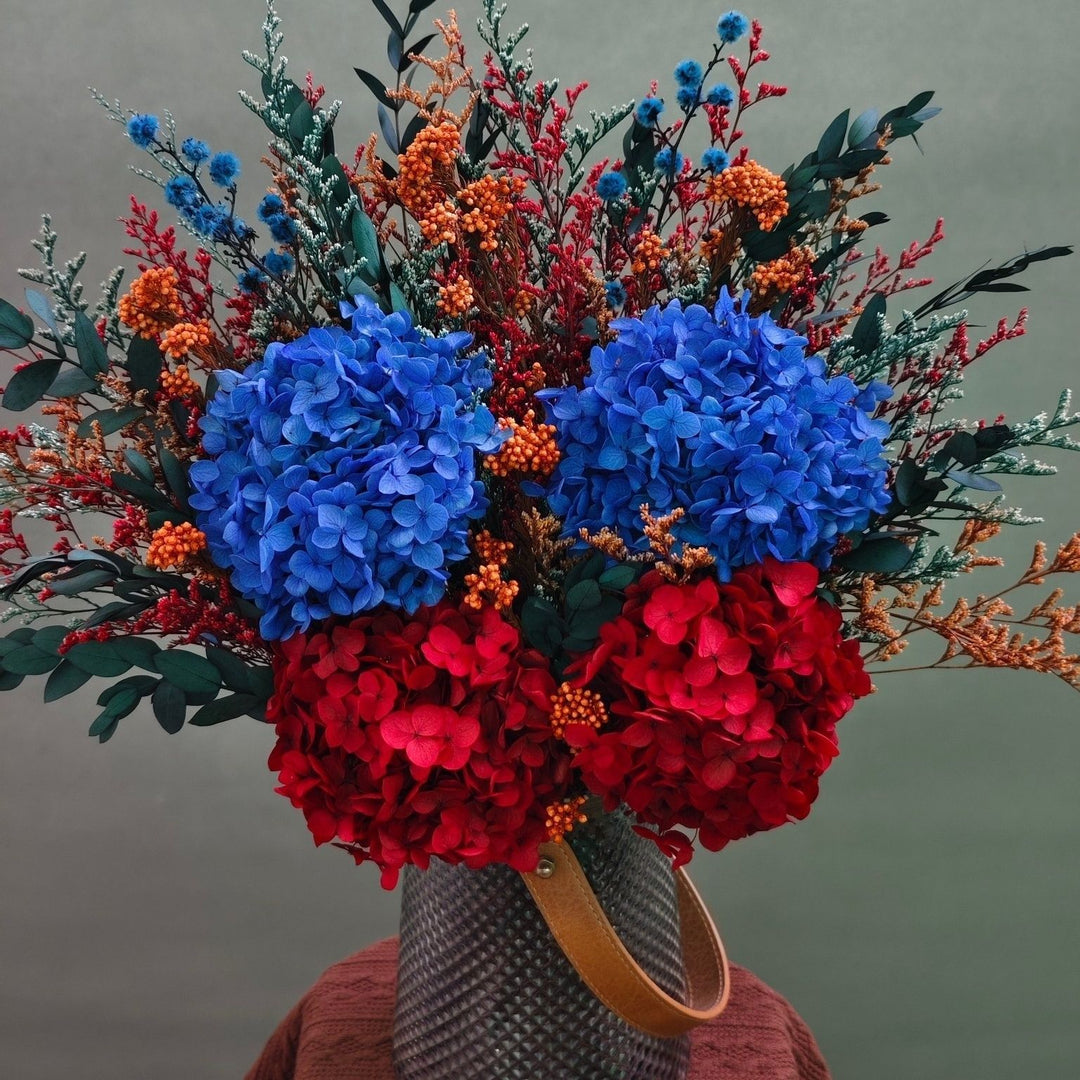 Artistieke Gedroogde Bloemenboeket Arrangement