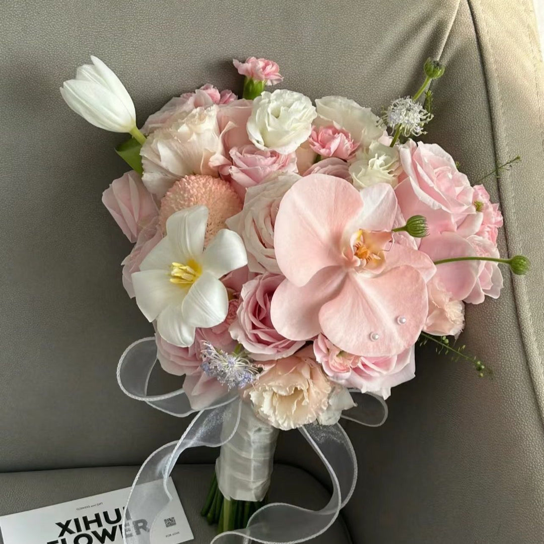 Elegante Kunstmatige Bloemen Bruidsboeket