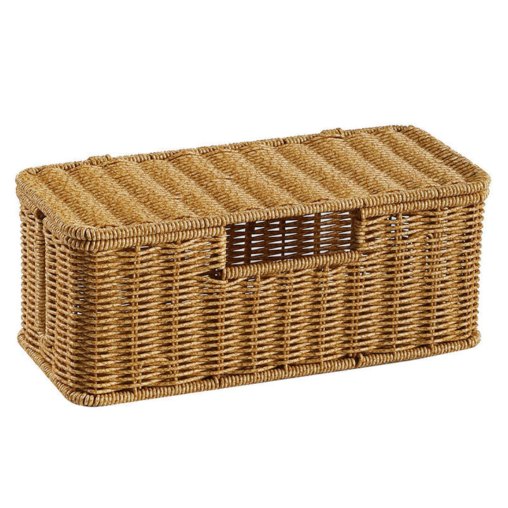Handwoven rectangular storage box