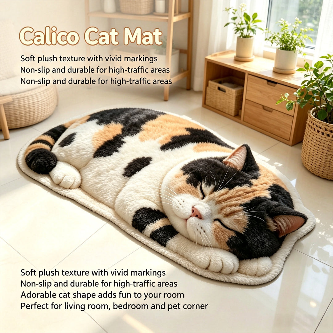 Pluche Kat Thema Vloerkleed