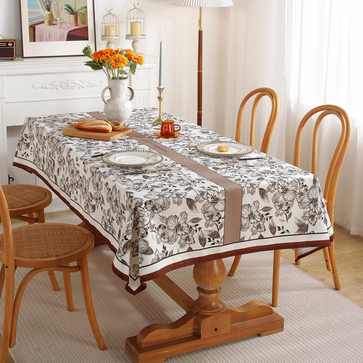 Elegante Bloemen Ontwerp Tafelkleed