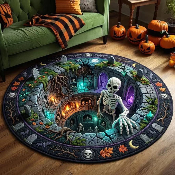3D Pompoen Thema Vloerkleed