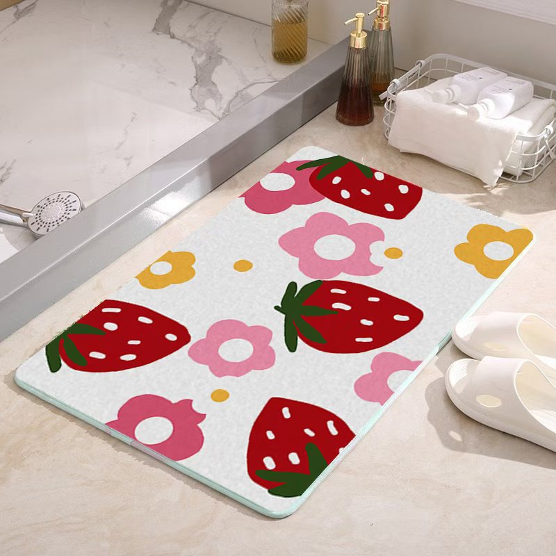 Bloem ontwerp plush badmat
