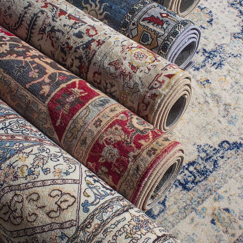 Vintage-geïnspireerd Bloemenprint Vloerkleed