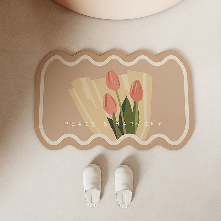Bloemrijke Decoratieve Gebiedsmat voor Huisdecoratie