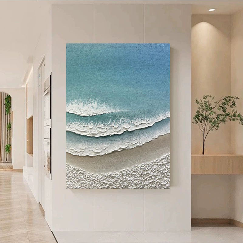 Textured Coastal Waves Canvas Kunstwerk