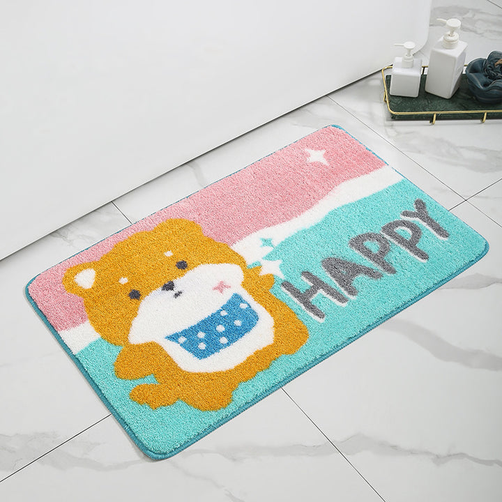 Lemon-geprinte Pluche Badmat