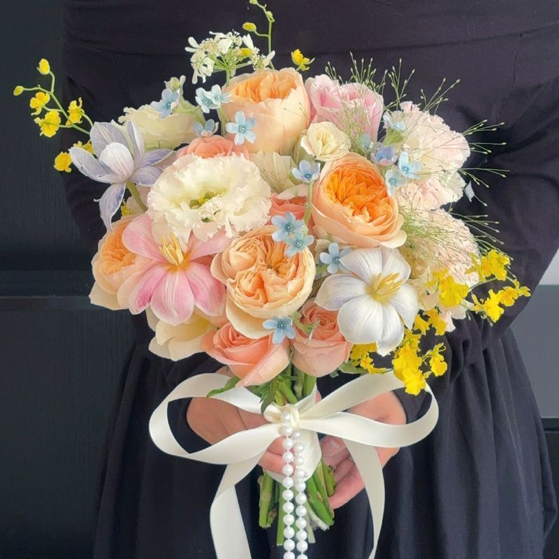 Elegante Kunstmatige Bloemen Bruidsboeket