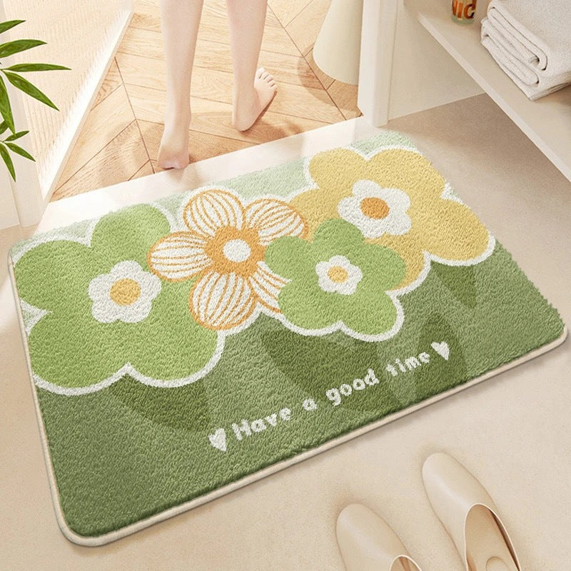 Decoratieve Bloemige Badmat