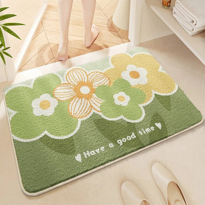 Decoratieve Bloemige Badmat