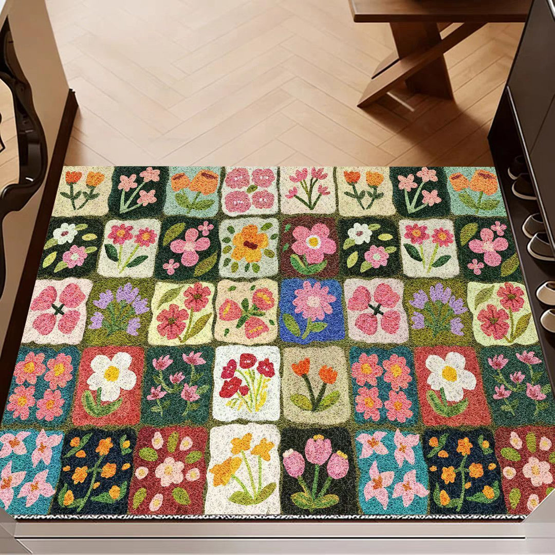 Vintage Bloemenpatroon Tapijt