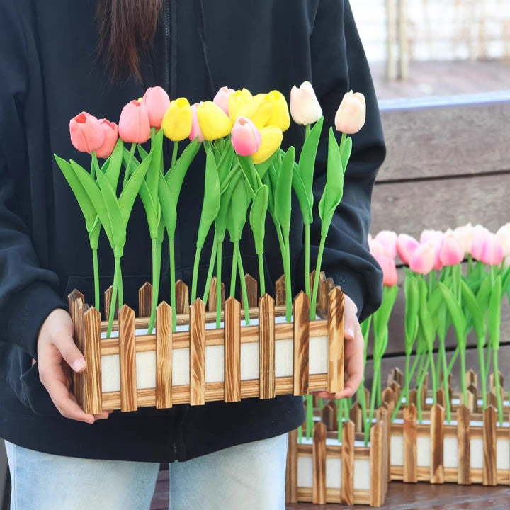 Decoratieve Nepproeffen Tulpen Plantbak